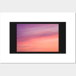 Colorful sunset clouds at dusk sky scape Posters and Art